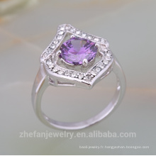 bijoux en argent prix de 1 carat diamant prong anneau de réglage pour les femmes